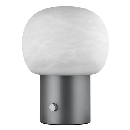 Irislampe Alabaster Gunmetal