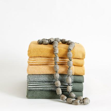 asciugamano per gli ospiti <tc>HOME</tc> Mouliné Olive-113 (set/6)