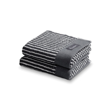 Gastendoek HOME Petit Ligne Off Black-198 (set/6)