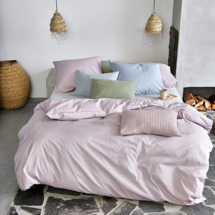 Wäsche Baumwolle Duvet Cover 200x220 cm Perlblau (Baumwolle)